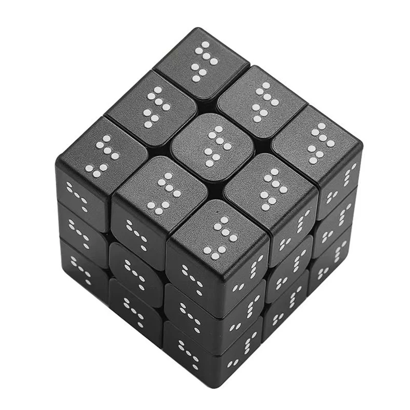 برايل سبيد كيوب 3x3x3 ألعاب ألغاز تعليمية خاصة للمكفوفين هدايا فريدة للأطفال والكبار والمراهقين تحدي الذكاء