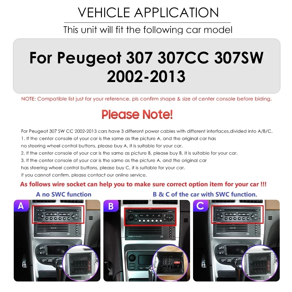 Hizpo 7862 Car Radio For Peugeot 307 307CC 307SW 2002 - 2013 Wireless CarPlay Android Auto Intelligent Systems No 2 din 2din DVD