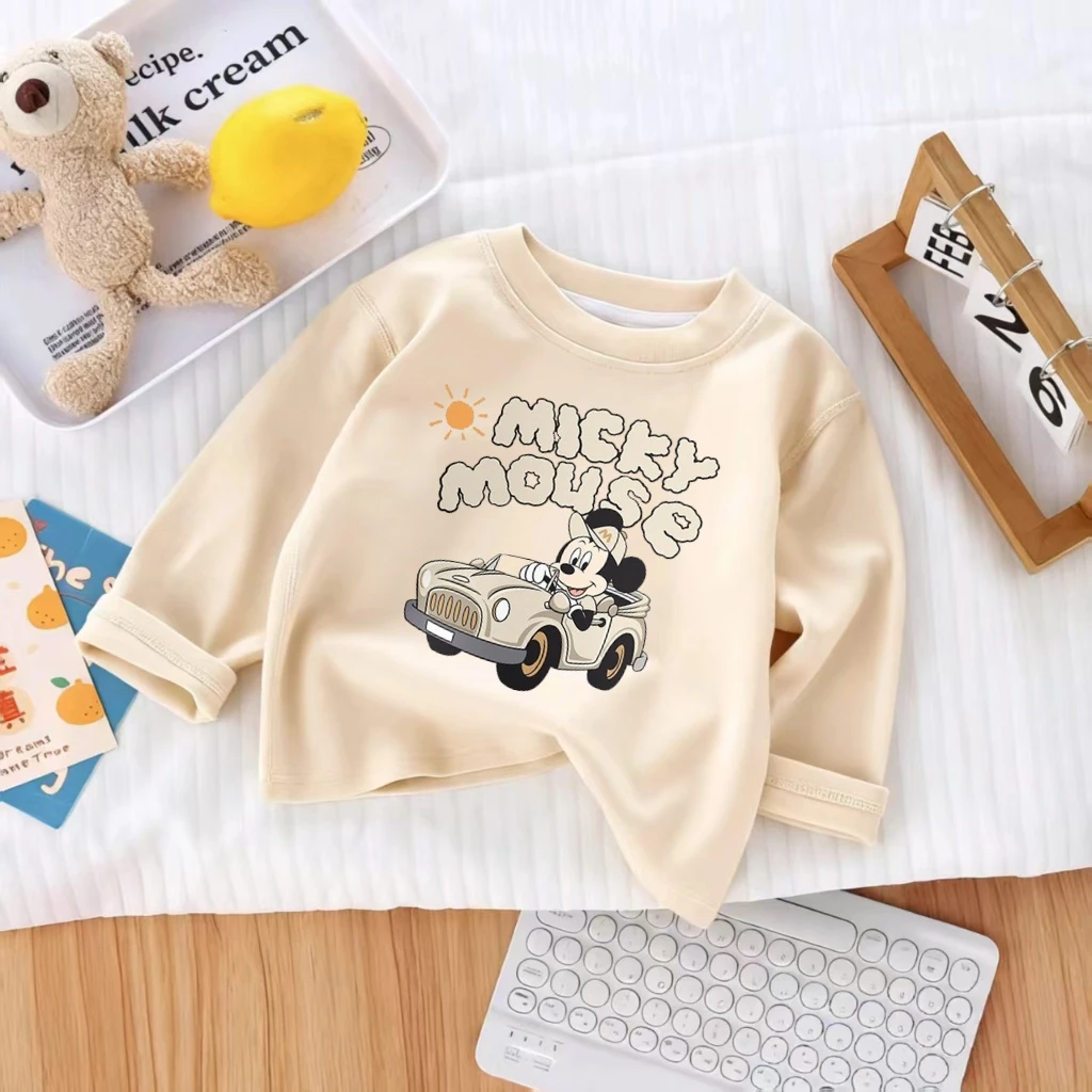 يجب أن يكون لديك زي الطفل ميكي ماوس طفل البلوز متعة السيارات ورحلة الطريق تصاميم في الخريف أزياء 2 ألوان القطن تشايلدز تيز