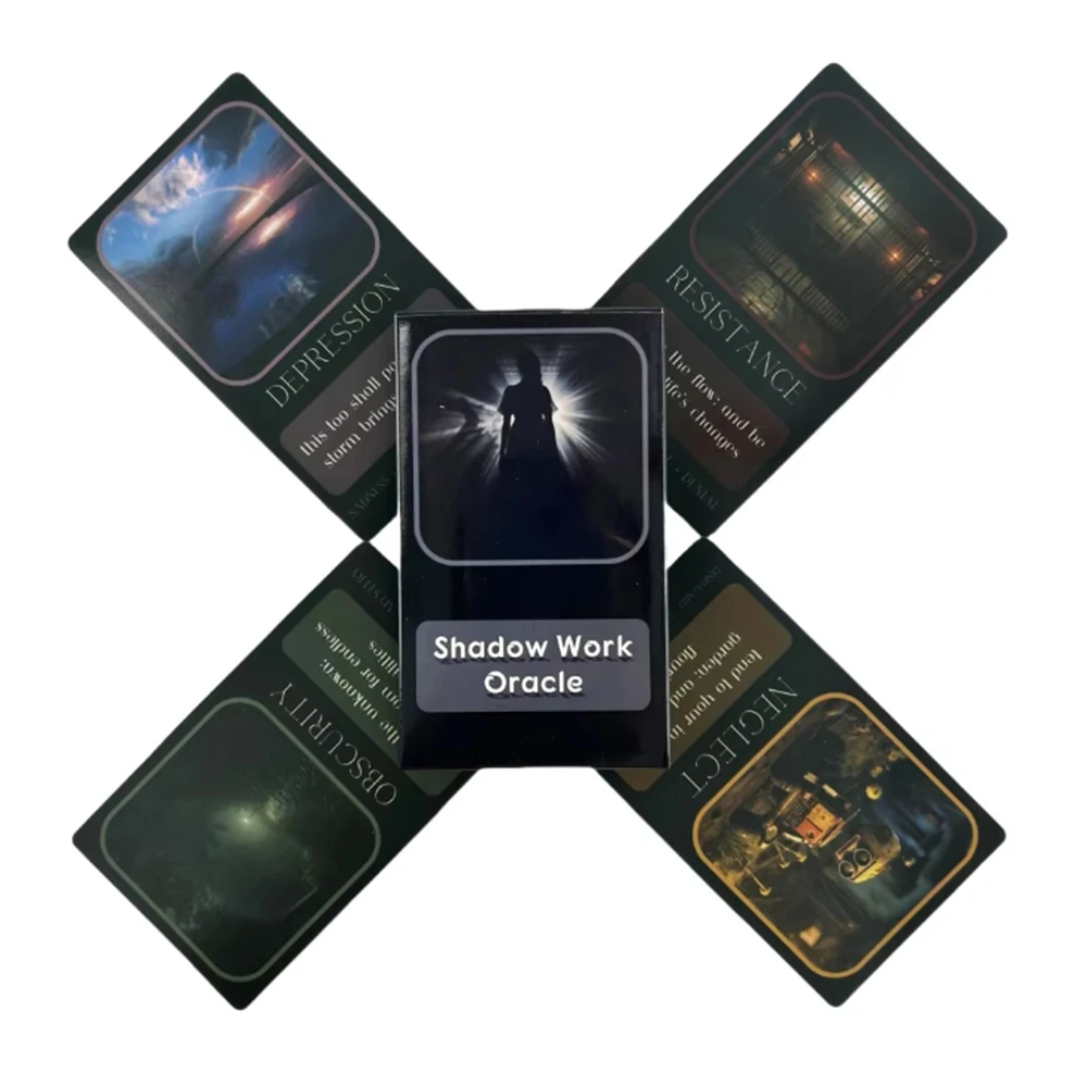 بطاقات Shadow Work Oracle A 33 English Visions Divination Edition Deck Borad Games Tarot