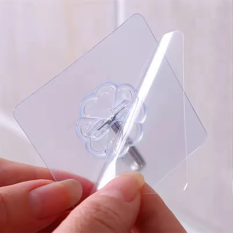 1-50 قطعة هوك أكريليك مطور بدون حفر 180 درجة تدوير الشماعات ذاتية اللصق السنانير سميكة الثقيلة السنانير مقاوم للماء #2