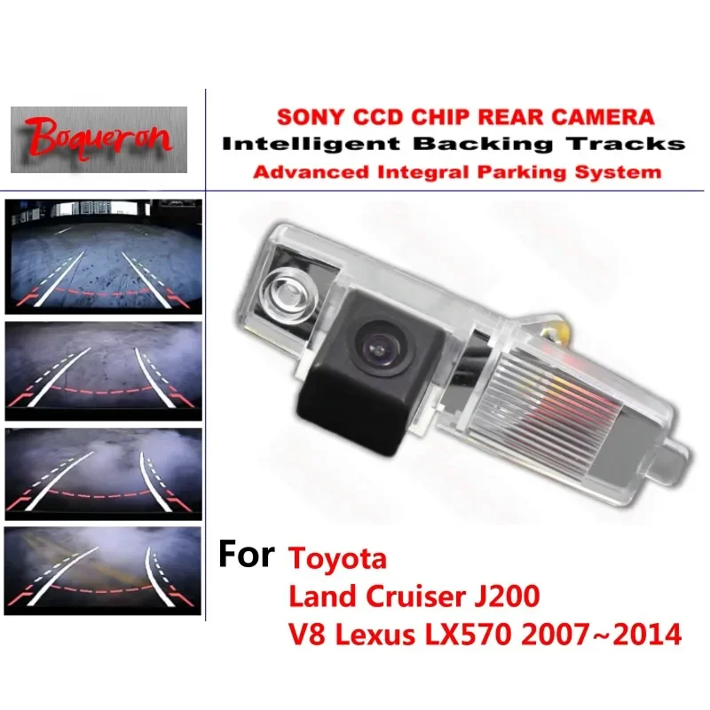 for Toyota Land Cruiser J200 V8 Lexus LX570 CCD Car Backup Parking Camera Intelligent Tracks Dynamic Guidance Rear View Camera