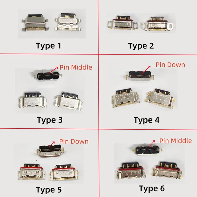 10 sztuk wtyczek typu C do Xiaomi Redmi Note 11 11E 11S 12 13 Pro Plus 4G 5G K50 10C Port ładowania USB Złącze ładowarki dokującej