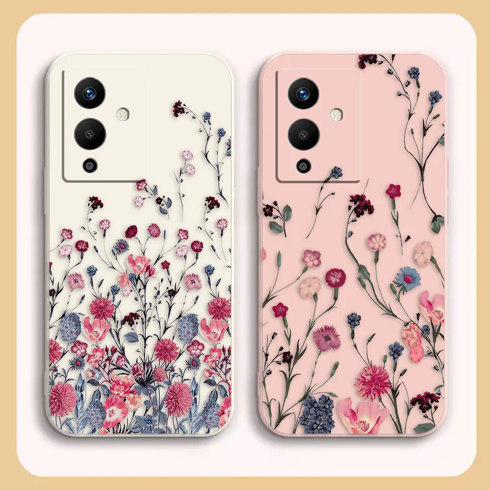 Vintage Leaves Flowers And Plants Case For Infinix SPARK NOTE 10 11 12 G96 8 SMART 5 6 7 POVA 3 4 PRO Colour Case Funda Shell