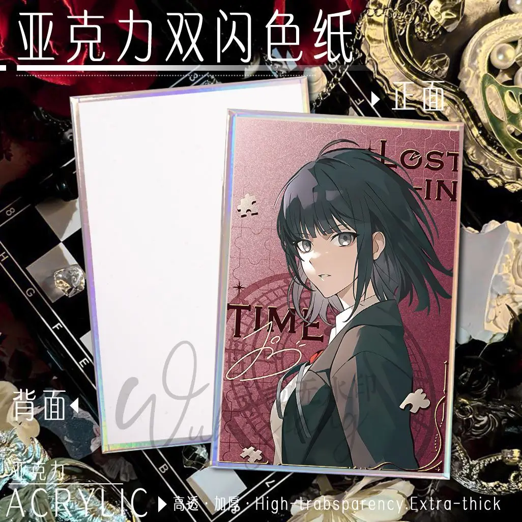 Anime LINK CLICK Charles Lucas Cosplay acrílico doble Flash papel de colores tarjeta de escritorio adorno Fans regalos de navidad