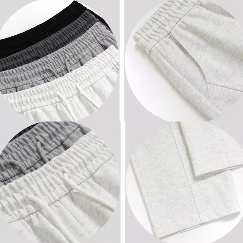 Korean High Waist Sports Pants for Women Autumn 2025 New Retro Y2K Baggy Straight Sweatpants Casual Versatile Wide Leg Trousers