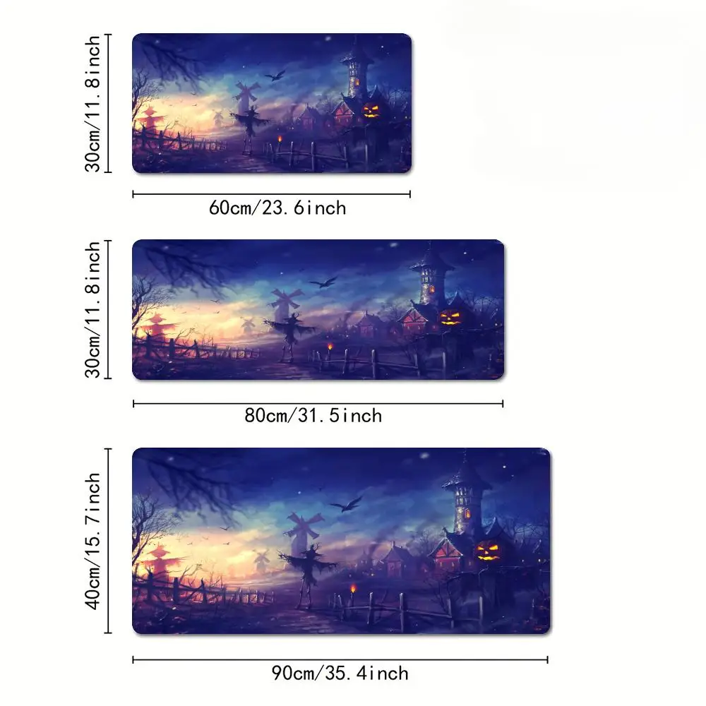 Halloween Pumpkin theme Mouse Pad Desk Mat gaming mats rubber anti-slip Durable pc accessories keypad Extended mouse pads rug