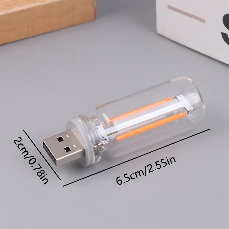 Colorful USB Night Light Touch Control DIY Creative Bedside Car Ambient Light Ceramic Glass Bottle Retro Lighting Bulb Dimmable