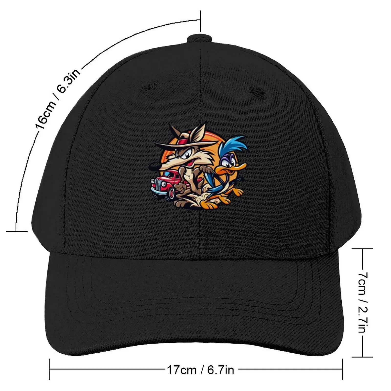 Road Runner and Coyote Baseball Cap Sun Hat For Children Christmas Hat Mountaineering Mens Hats Women's