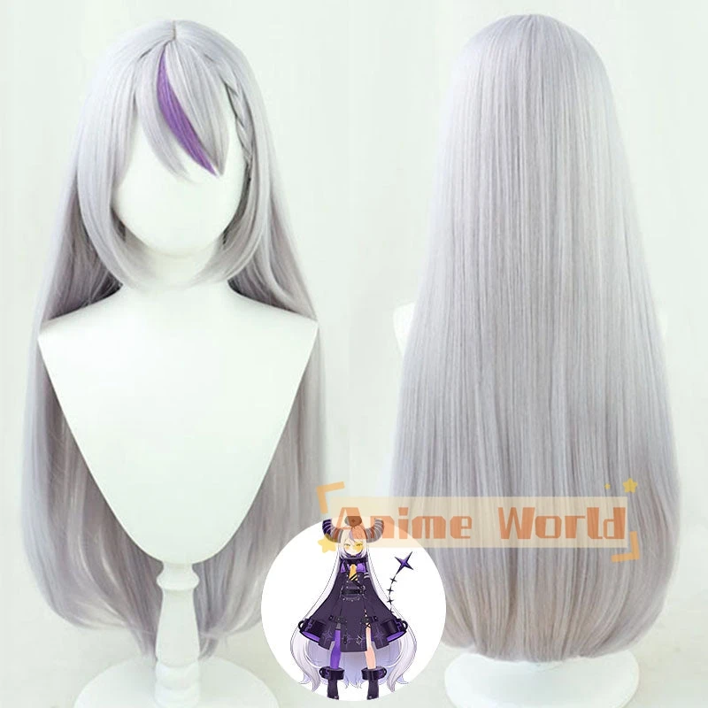 Virtual YouTuber La Darknesss Laplus Cosplay Wig Cosplay Wig Halloween Christmas Woman Men Adult Wig