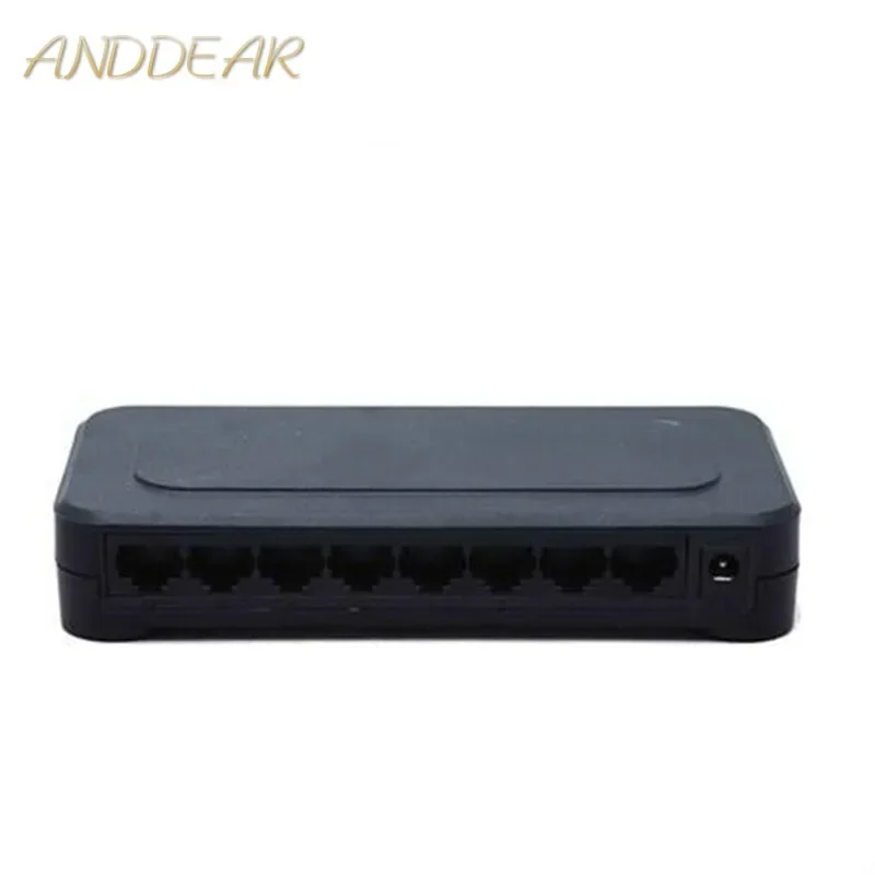 OEM 10 / 100mbps RJ45 8 Port Fast Ethernet Switch Lan Hub US EU Plug 5v Adapter Power Supply Network Switch