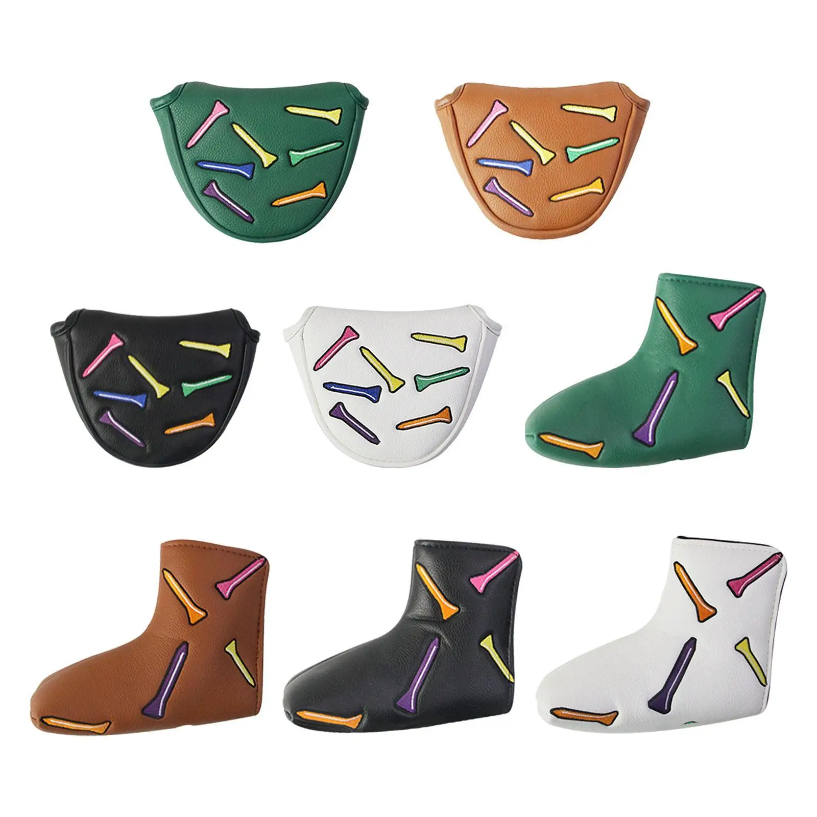 

Golf Mallet Putter Cover Golf Club Cover Protective Easy to Clean Stylish PU