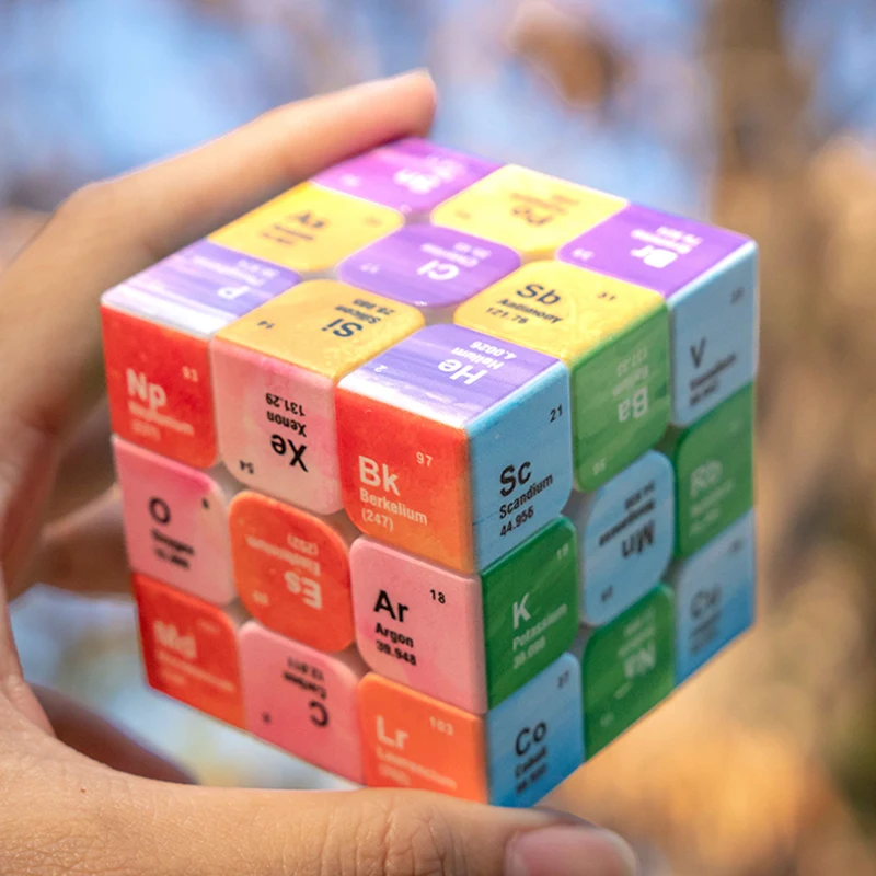 Educational Puzzle Cube 3x3x3 Periodic Table of Elements Chemical Learning Resources Toys For Kids Cubo Mágico Zauberwürfe