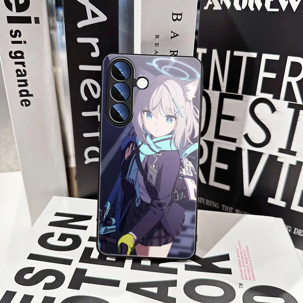 Blue Archive Girl Shiroko Arona Phone Case For Samsung Galaxy S26 Ultra S25 FE S24 S23 S22 Plus S25 Edge S21 Note20 Glass Covers
