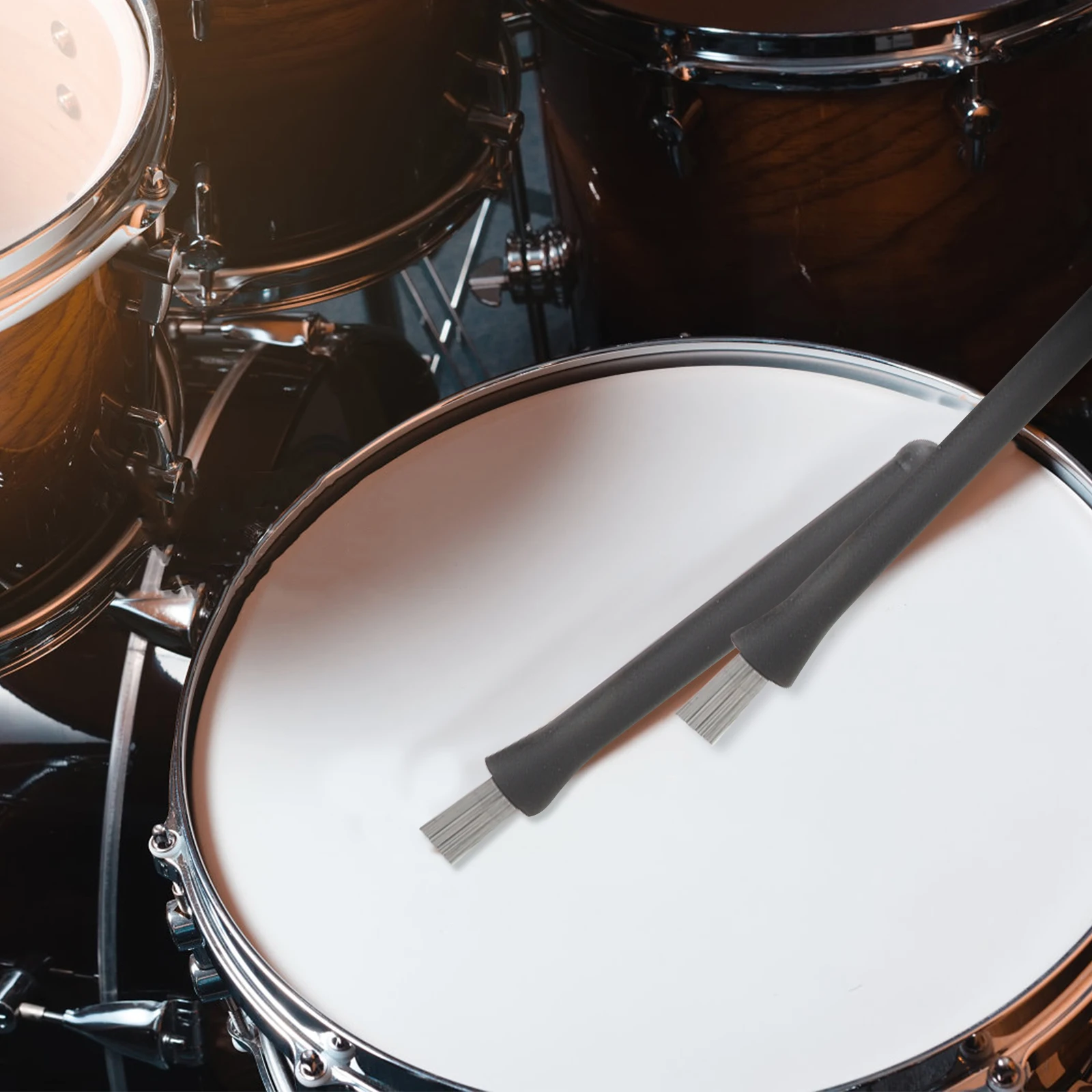 

Drum Brush Kit Wire Drumstick Set Bamboo Metal Practice Tools Jazz Drum Accessories Steel WireBrush for Beginner Youth Gifts