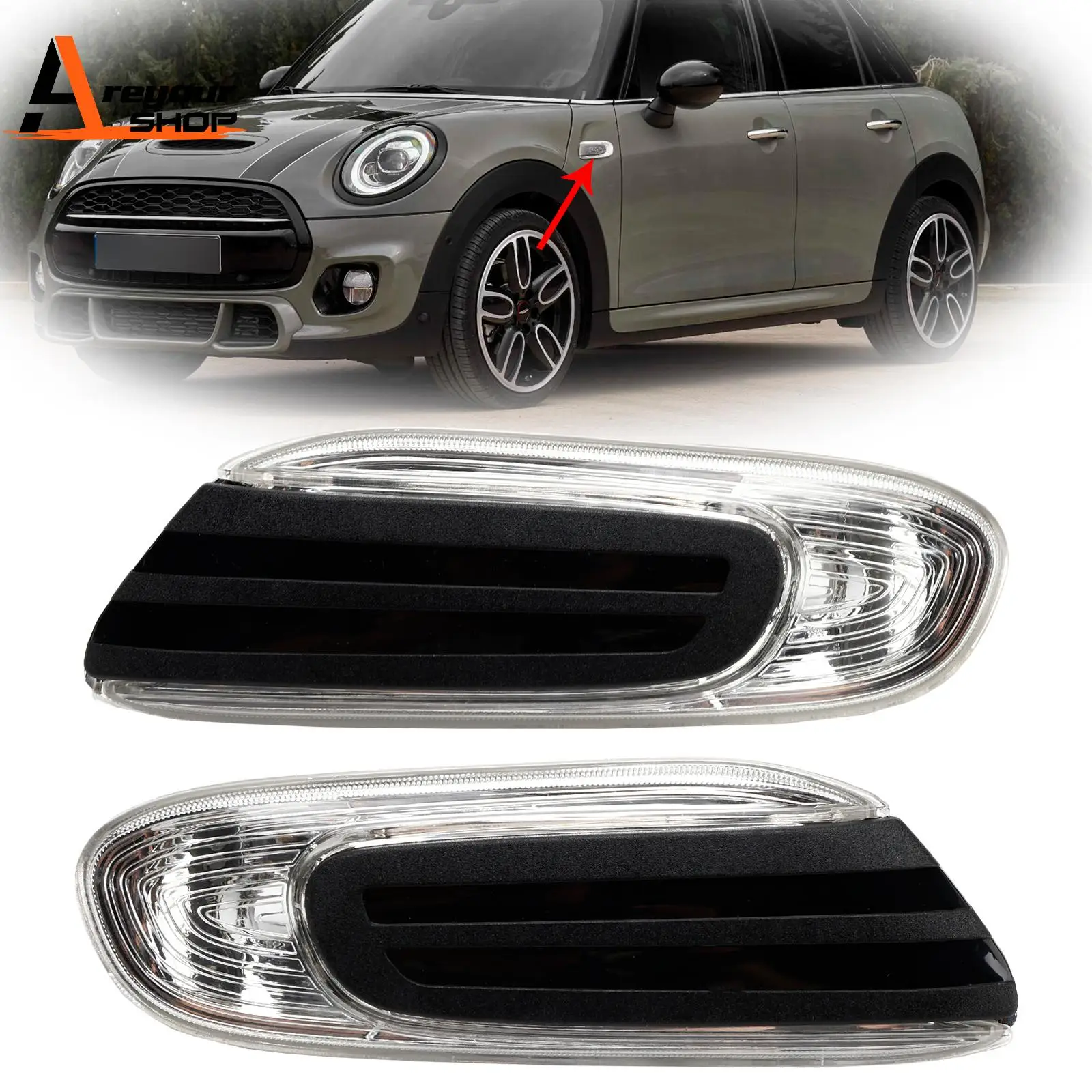 

Direction Additional Turn Indicator Lamp White for BMW Mini F55 F56 F57