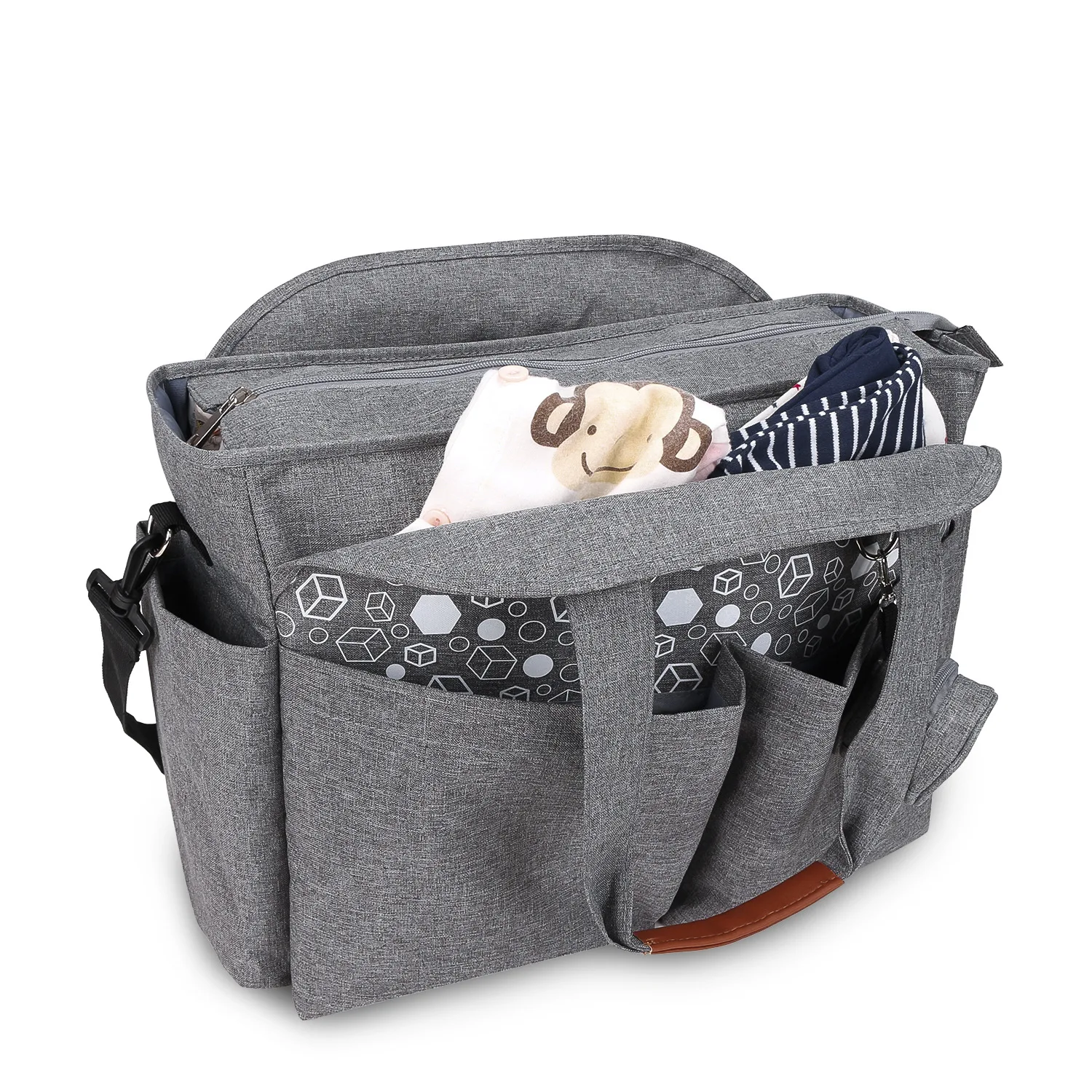 New Fashion Baby Diaper Bag Large Capacity Mommy Maternity Bag Portable Multifunctional Nappy Waterproof Bag for Baby Care