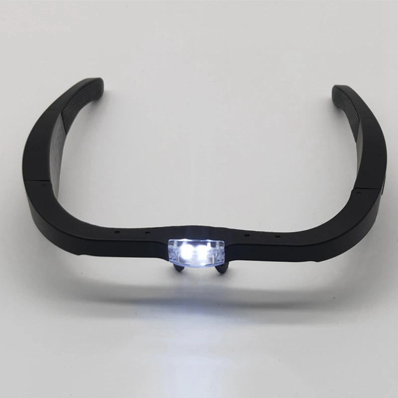Head-Mounted Spectacle Magnifier With Detachable Lenses 1.5X, 2.5X, 3.5X, 5X, Suitable For Close Reading