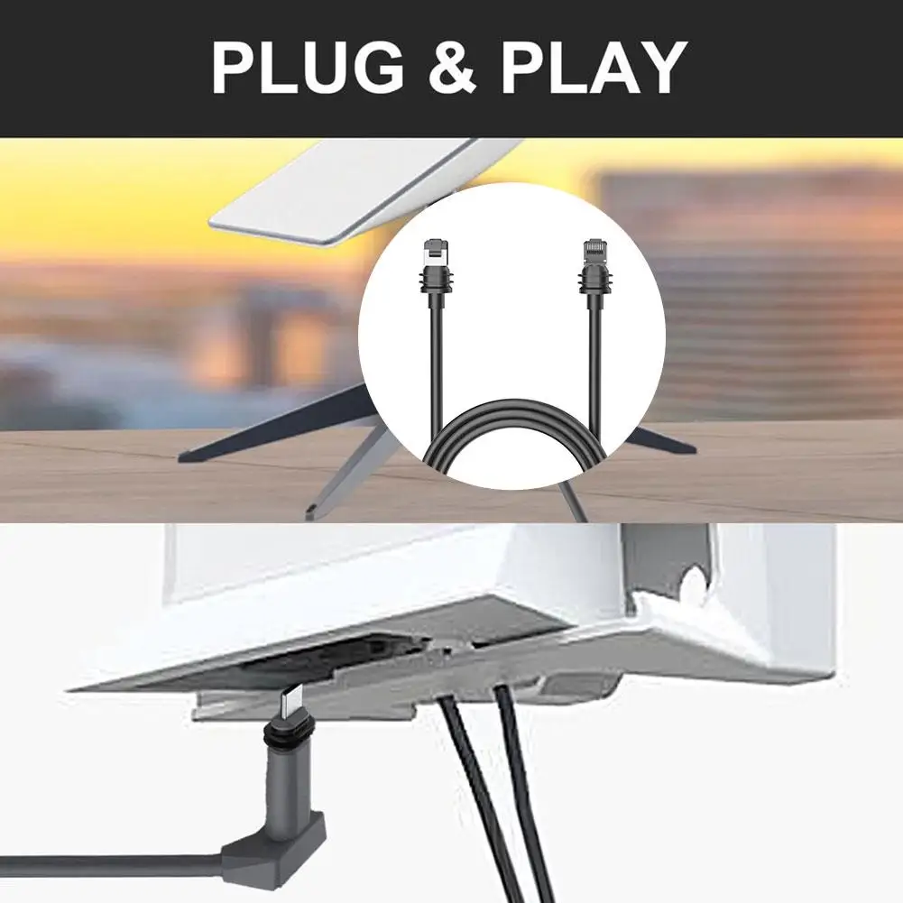 300cm/5m/10m/15m for StarLink Gen3 Network Cable Rectangular for StarLink Gen3 Connector Adapter To RJ45 Cable