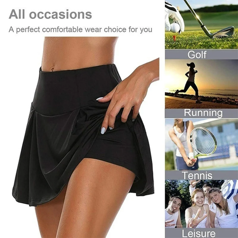 Sommer frauen Sport Kurzen Rock Fitness Yoga Rock Shorts Badminton Atmungsaktiv Schnell trocknend Rock