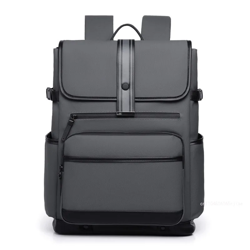 New Men's Backpack Fashion Large Capacity Business Commuter Travel Backpack Solid Color Premium Lightweight Travel Backpack