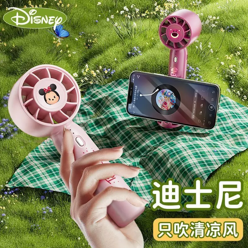 2024 New Disney Anime Series Handheld Electric Fan Rechargeable Silent Strong Wind Gift