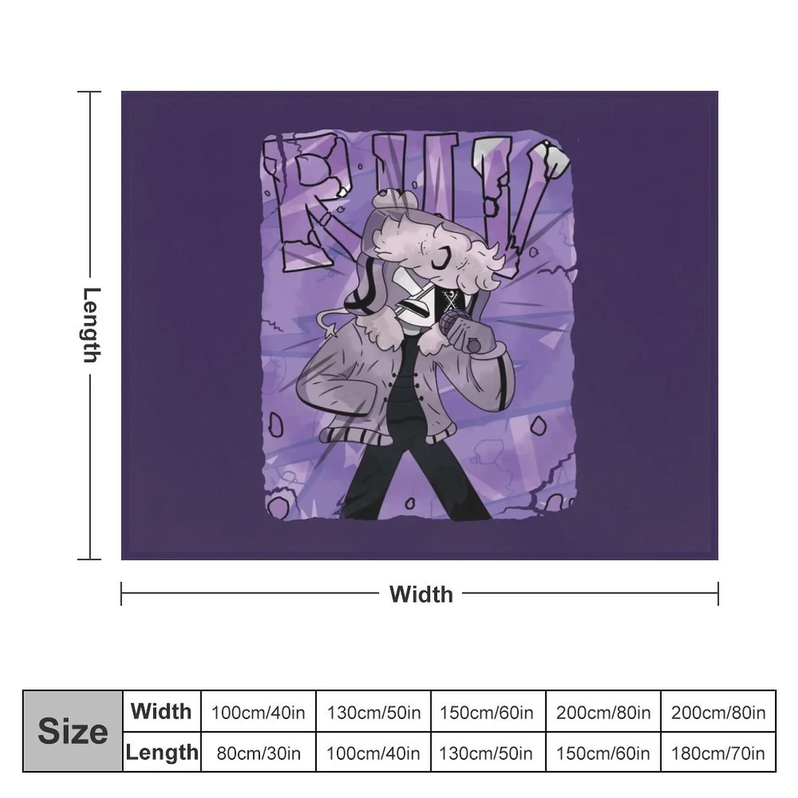 Fnf Ruv character Wall break Throw Blanket cosplay anime for sofa Blankets