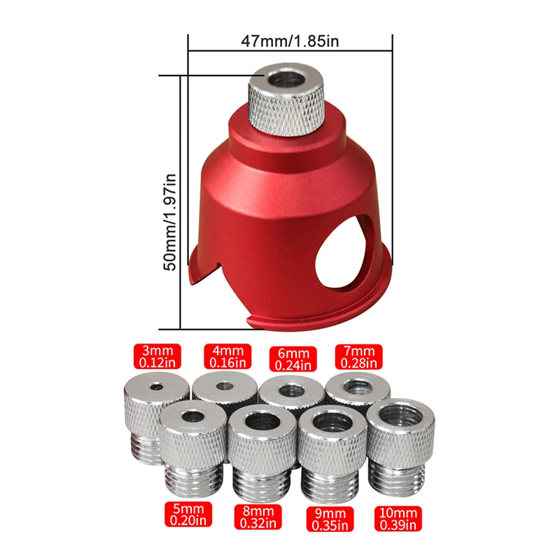 

1 Set Guide Hole Puncher Tool 3-10mm Drill Fixture Pocket Hole Jig Vertical Drill Guide Locator Doweling Jig Positioner