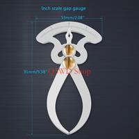 Q5WD Feeler Gauge Stainless Steel OD Caliper Thickness Woodworking Wooden Tenon Gauge Ruler Tools for Door-gap Measurement