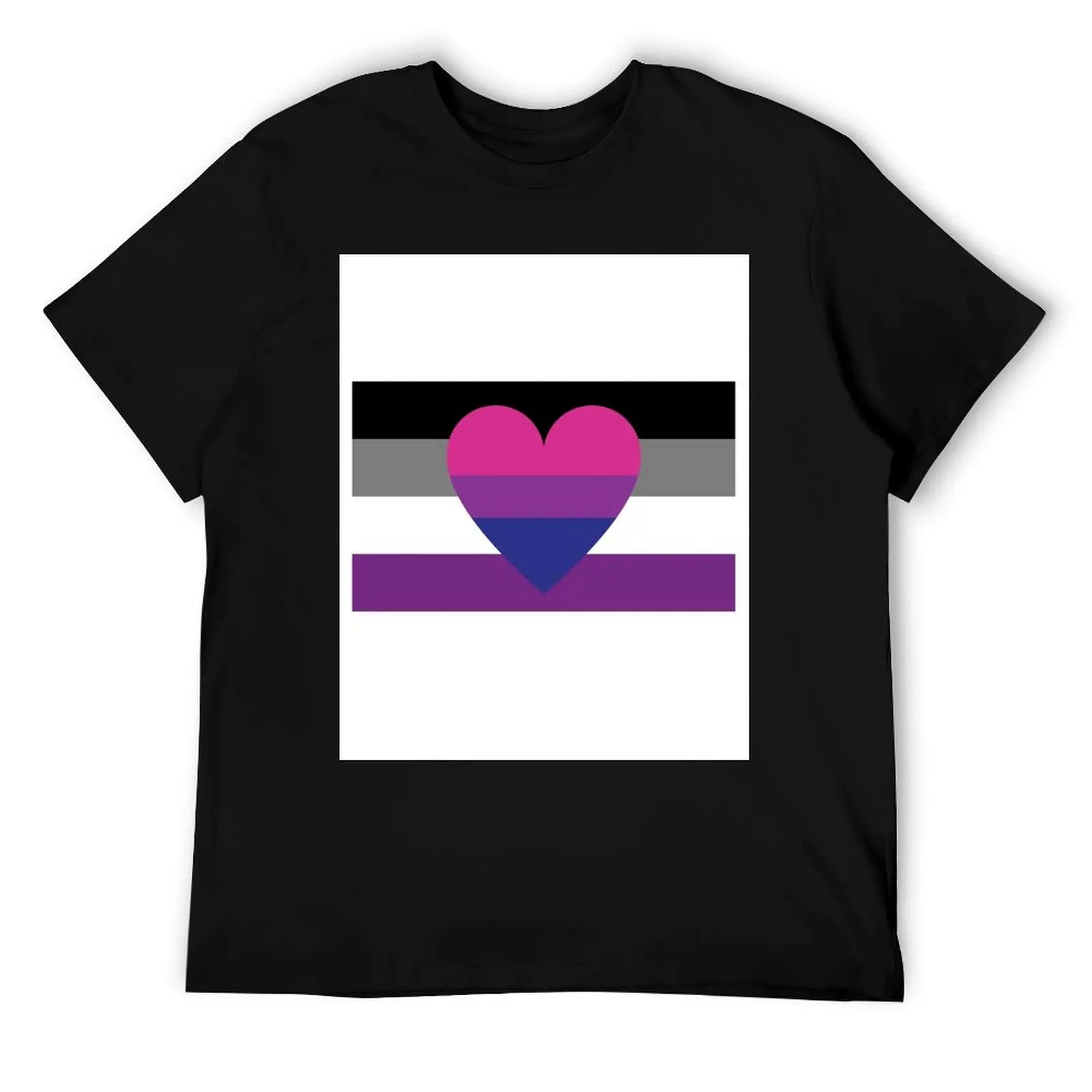 

Asexual Biromantic Flag T-Shirt t shirt for man t shirt man designer cotton tshirt 100% T-Shirt