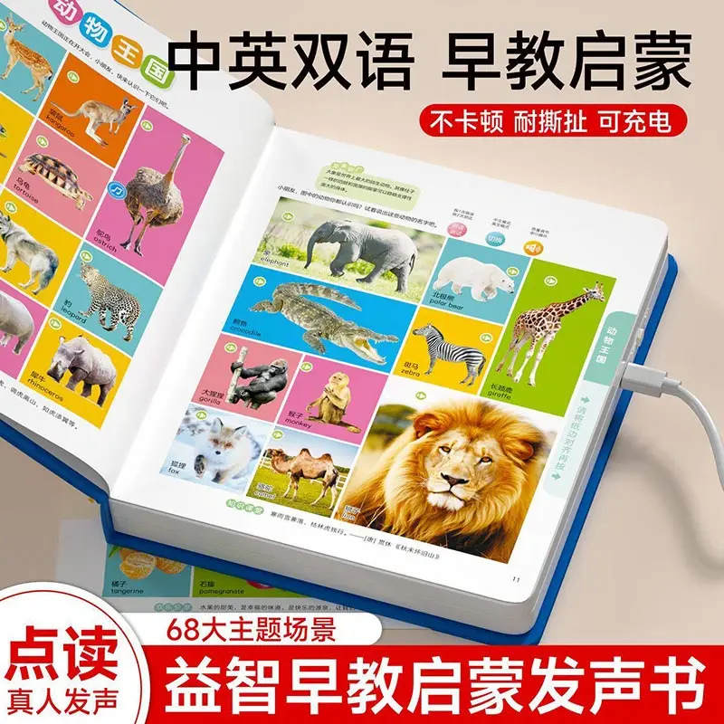 Language, Mathematics, and English Comprehensive Classroom, Audio Book, Children's Early Education Enlightenment Learning Book