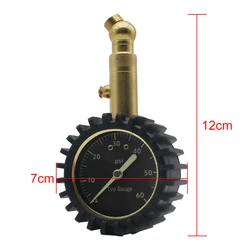 Car Tire Pressure Gauge (0-60PSI) Low And High Air Accurate And Easy To Read Glow Dial Heavy Duty Tire Gauge Glow Dial