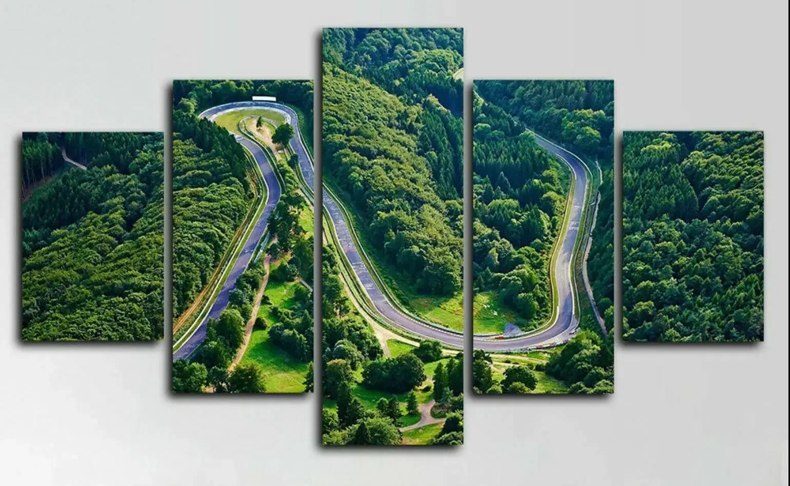 

5Pcs Nurburgring Rally Track Circuit Racing HD Posters Wall Art Canvas Pictures HD Paintings Home Decor Living Room Decoration