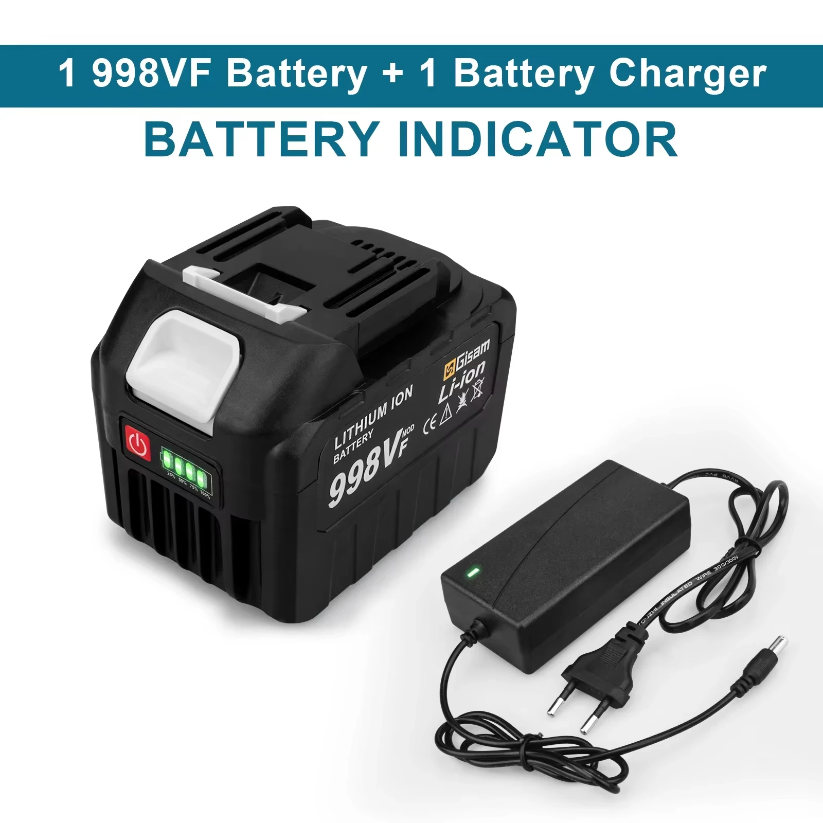 Gisam Oplaadbare Batterij 4.5Ah 4.0Ah 2.0Ah Lithium-Ion Batterij 198VF 398VF 928VF Li-ion Batterij voor Makita 18v batterij Pin
