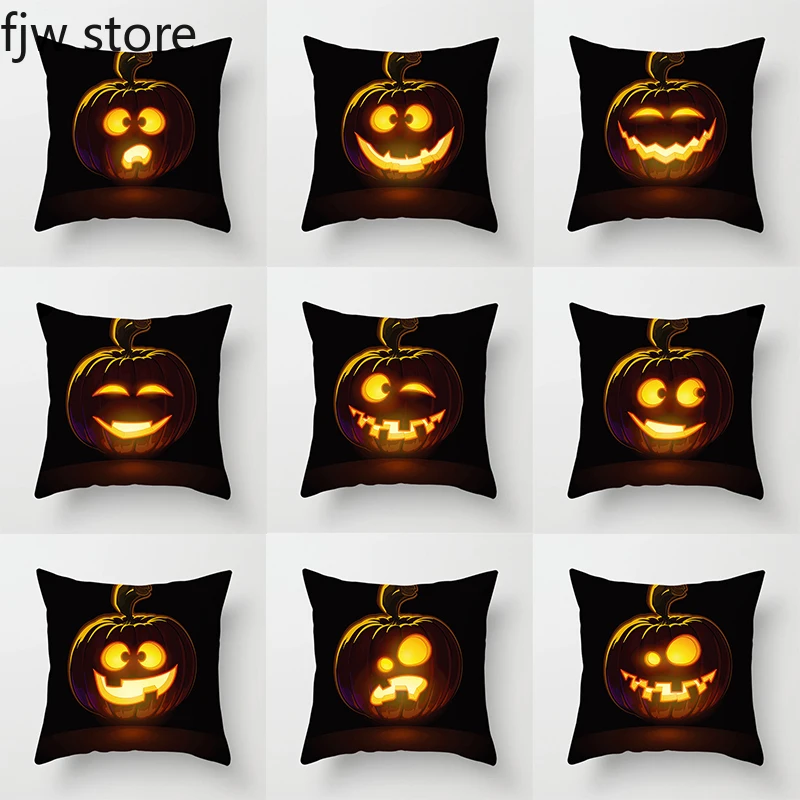 

Halloween Decoration Pillowcase Jack-O-Lantern Ghost Face Party Sofa Cushion Cover Bedroom Home Decor