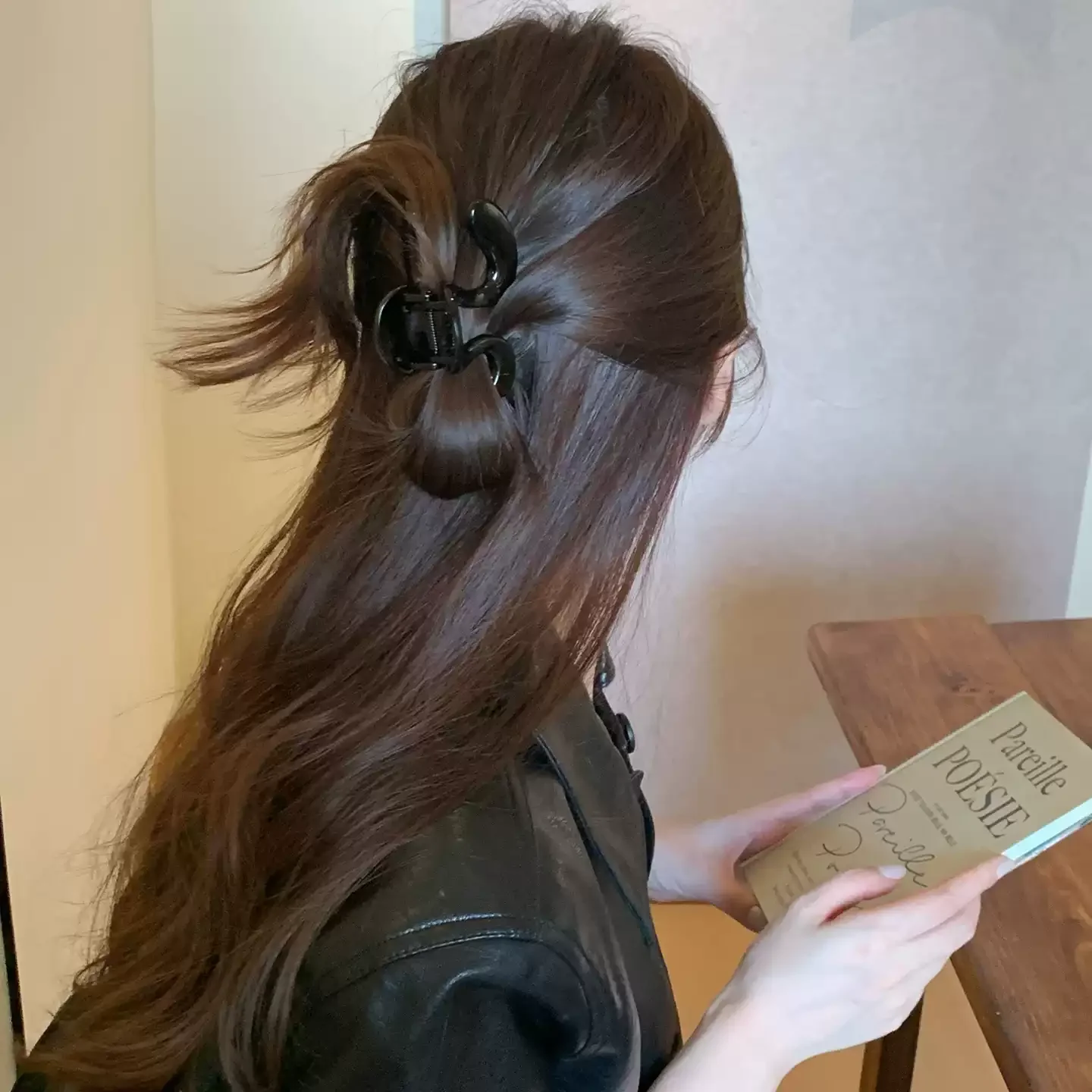 Burgundy Shark Clip Hairpin Premium Women's 2026 New Back Head Hair Accessories Slab Disc Hair Catch Clip