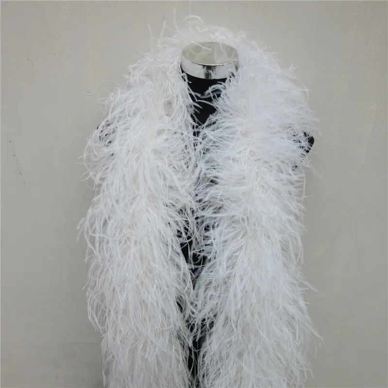 YOYUE 2 Meters 6 Layer Pink Natural Ostrich Feathers Boa Quality Fluffy Costumes / Trim For Party / Costume / Shawl / Available