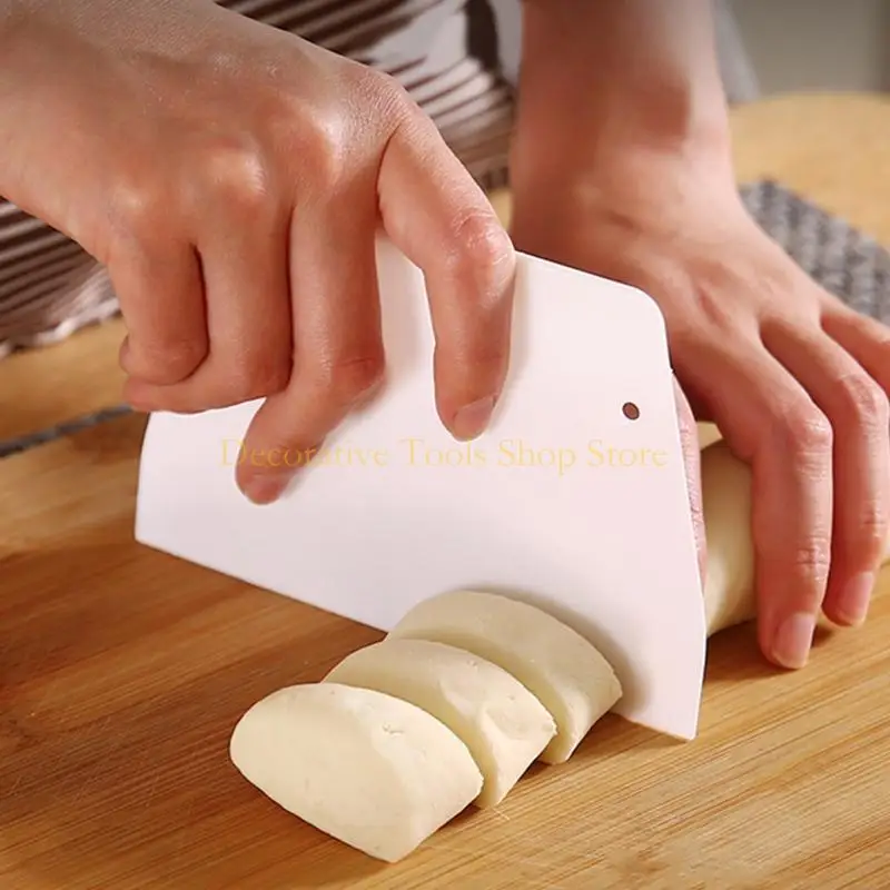 QX2E Pastry Cutter Plastica Torta Spatola Pasta Ricella Trapezoid per Fondante pane