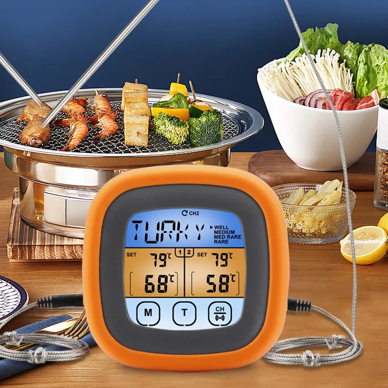 Commercial Grade Kitchen Thermometer with Dual Probes, Ideal for Baking, Water Bath and Caramel, Precise Temperature Control