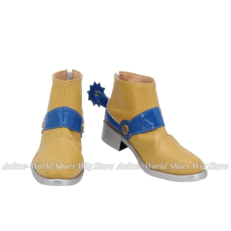 Gyro Shoes Cosplay Steel Ball Run Gyro Zeppeli Cosplay Boots Customized Shoes for Unisex