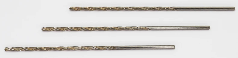 0,5/0,6/0,7/0,8/0,9/1 mm Außendurchmesser, 56/80/100/120/160 mm, extra langer HSS-Spiralbohrer aus Metall und Holz, gerader, verlängerter HSS-Spiralbohrer – Detail 1