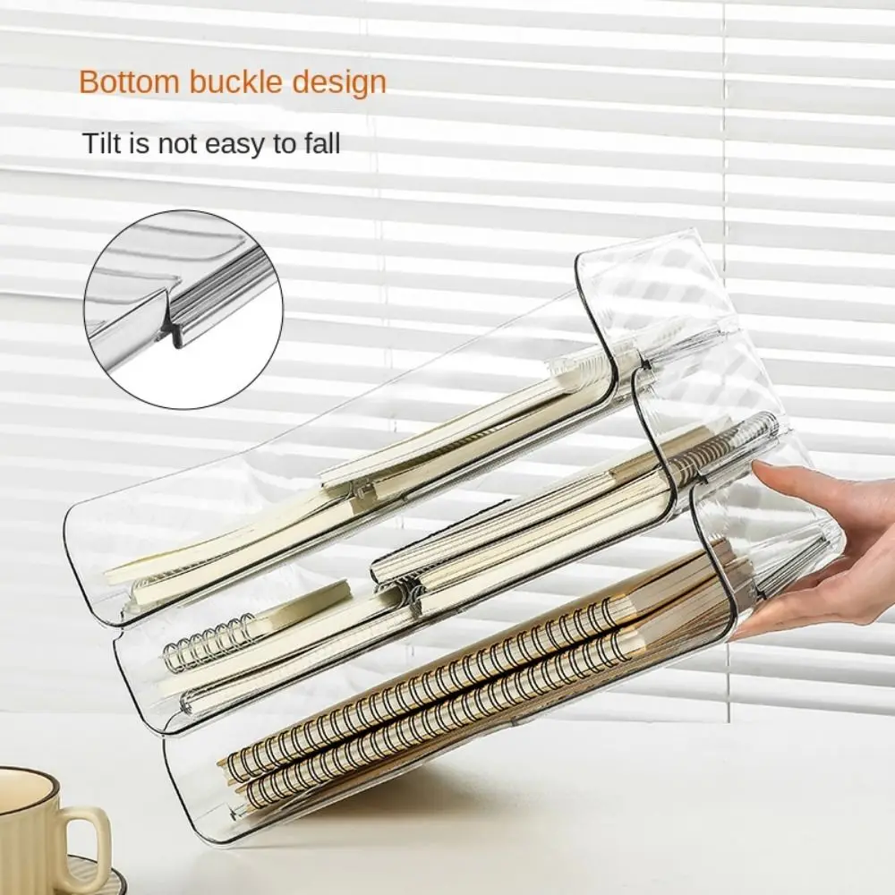 Desktop Organizer A4 File Storage Tray Papers Rack Minimalism Stackable File Rack Book Shelf INS Style File Organizer Documents