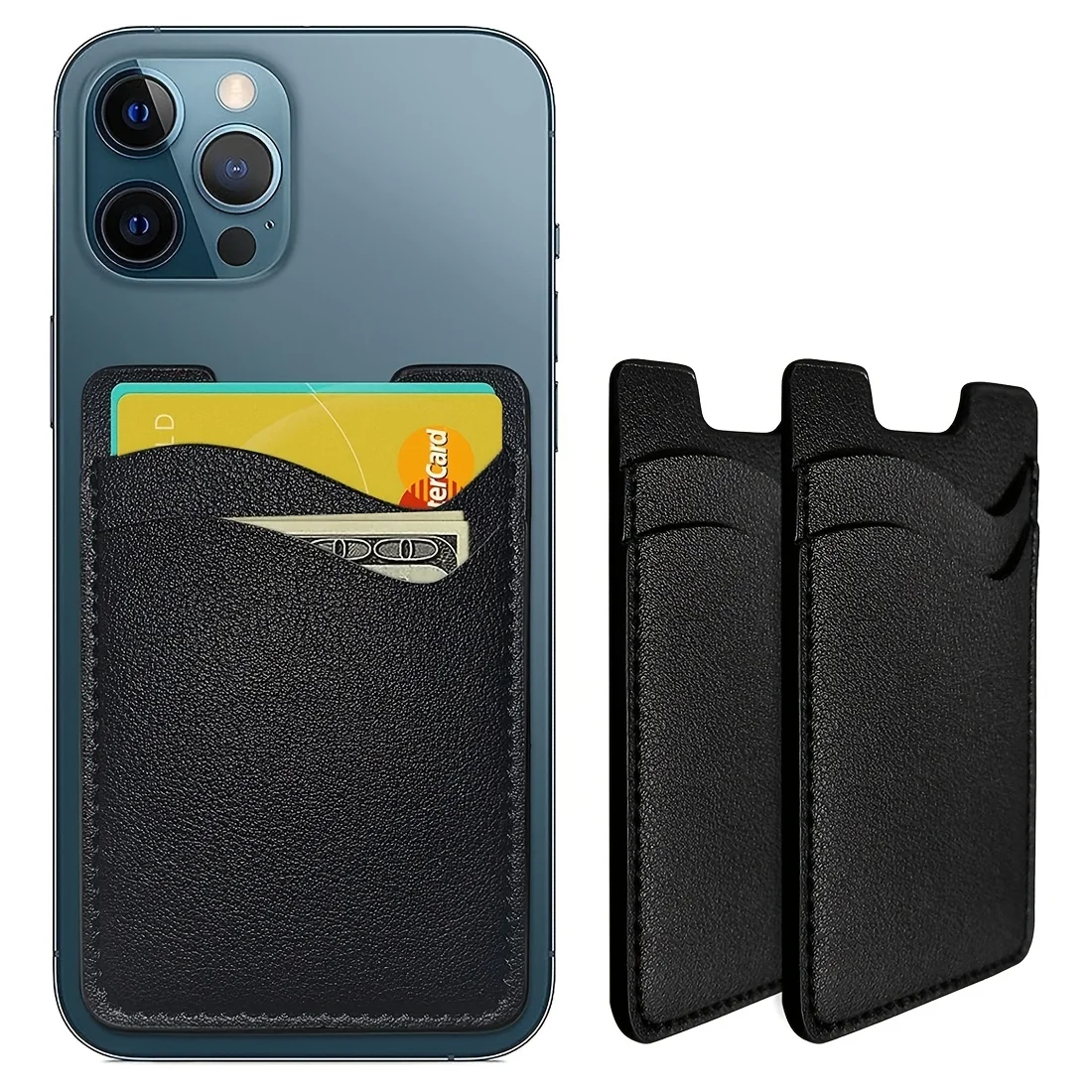 

IWANTIT Sticky - Back Dual Card Holders For All Iphone Models (Set Of 2) - Not Magnetic, Ideal For Credit And Identity Cards