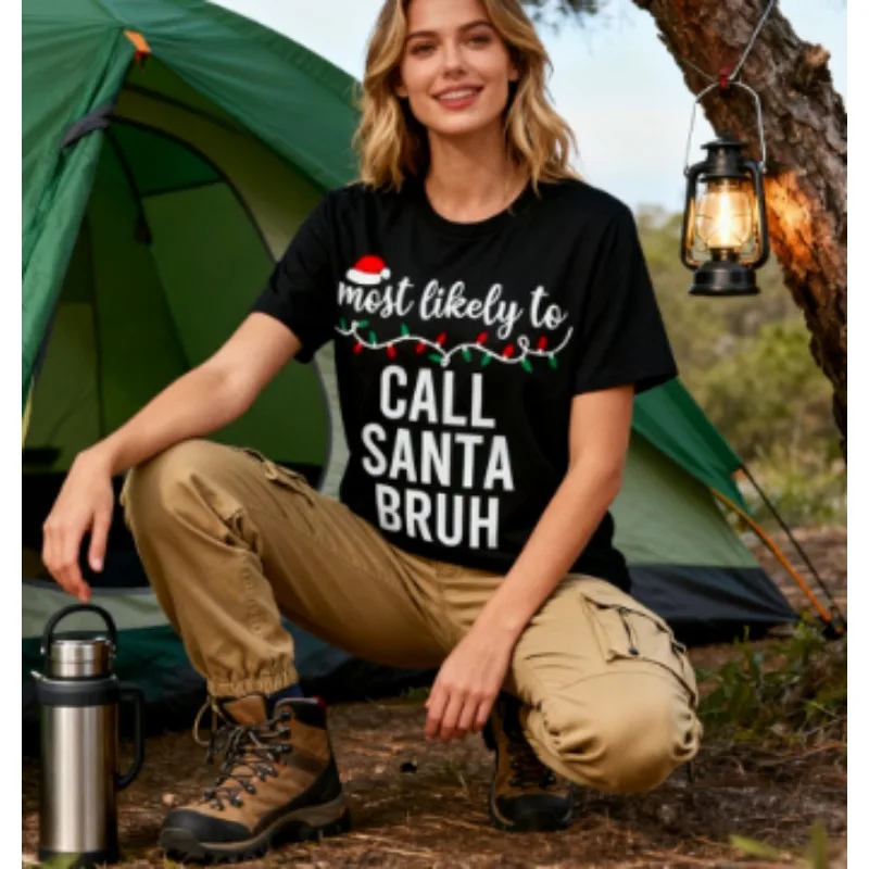 Camiseta mais simpática para o Natal combinando com pijama familiar Camiseta engraçada