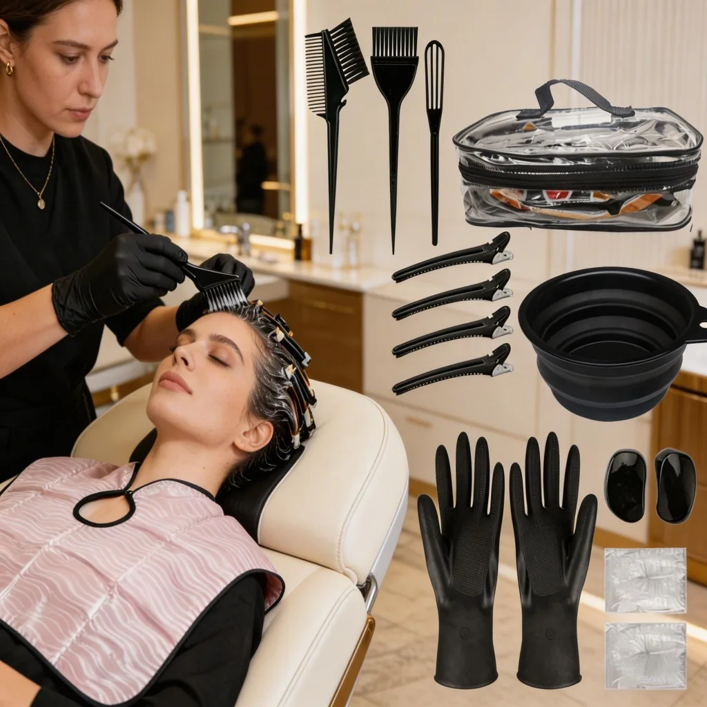 

Salon Grade Hair Dye Set, Complete Tools, Home Dye Use, Efficient, For Men Women Dyeing