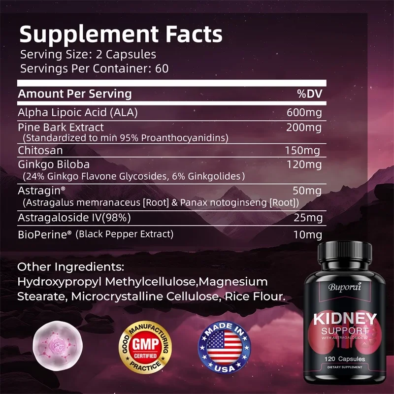 دعم الكلى - يساعد على تنظيف وإصلاح الكلى، ويقلل من التوتر والانزعاج، ويحسن صحة المسالك البولية، ويعزز الطاقة #2