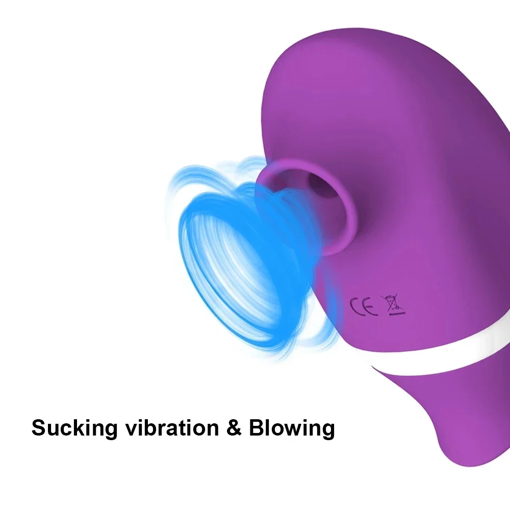 Potente vibrador de succión para mujer, lengua para lamer clítoris, pezones, succionadores, estimulador de vacío, Juguetes sexuales para adultos para mujeres y parejas