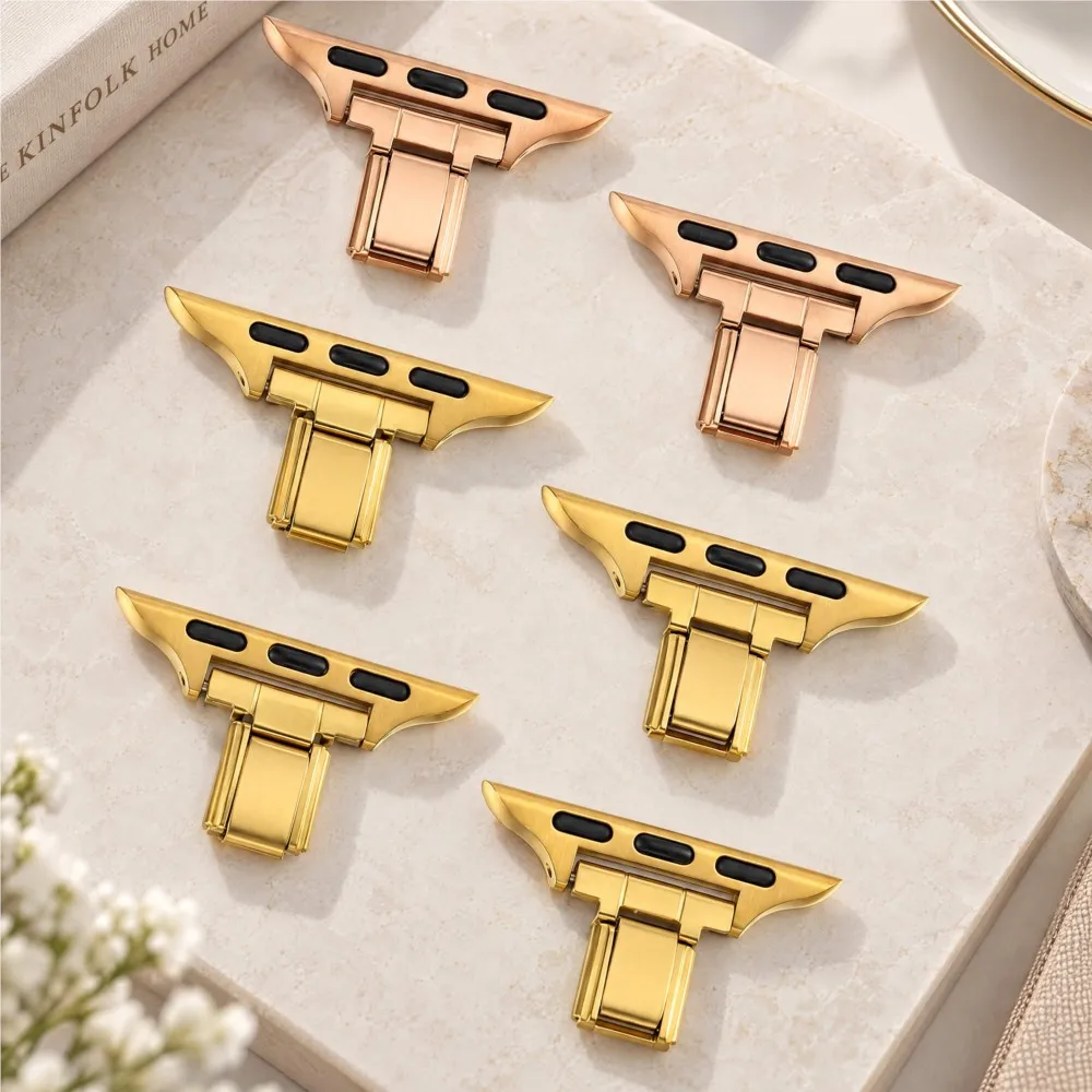 Strap Connector Italian Charms For Smart Watch Adapter Fit 38/40/41/42/44/45/46mm Watchband Stainless Steel Trendy DIY Bracelets