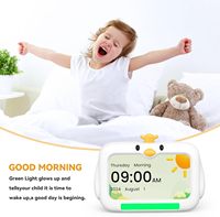 New 7-Inch White Noise Soother OK Wake Clock Sleep Trainer Time-to-Rise Alarm Toddler Kids Bedroom Night Light Sleep Trainer