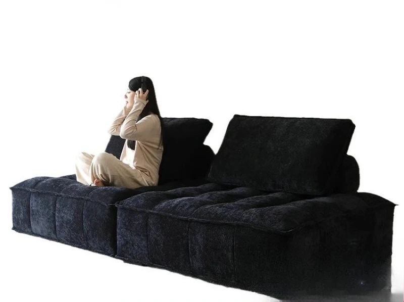 

Retro, medieval, modular, Italian, square, tofu, single, fabric, sofa